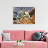 Canvas Print with curious lizards キャンバスプリント (インサイチュ (リビング))
