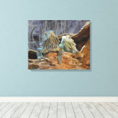 Canvas Print with curious lizards キャンバスプリント (インサイチュ (ウッドフロア))