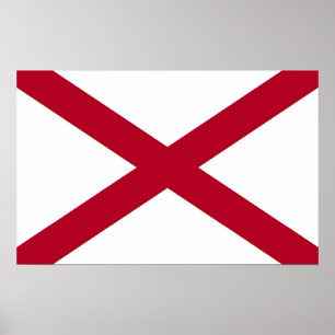 Canvas Print with Flag of Alabama,アメリカ ポスター