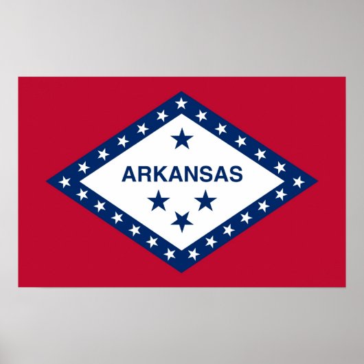 Canvas Print with Flag of Arkansas, USA ポスター (正面)