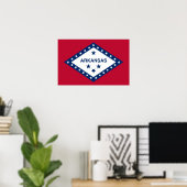 Canvas Print with Flag of Arkansas, USA ポスター (ホームオフィス)
