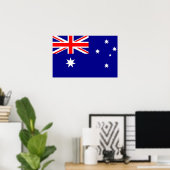 Canvas Print with Flag of Australia ポスター (ホームオフィス)