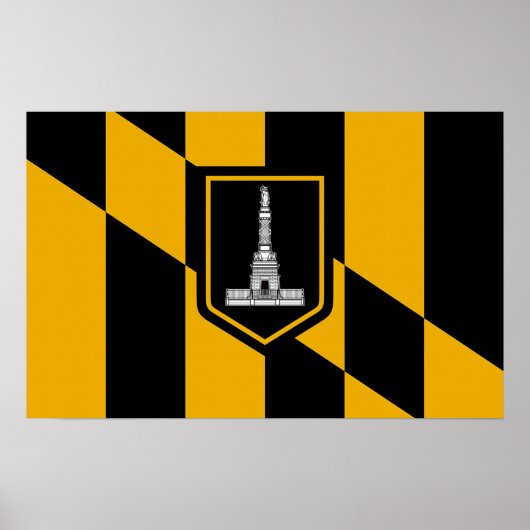 Canvas Print with Flag of Baltimore, USA ポスター (正面)