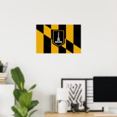 Canvas Print with Flag of Baltimore, USA ポスター (ホームオフィス)