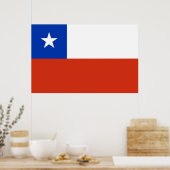 Canvas Print with Flag of Chile ポスター (キッチン)