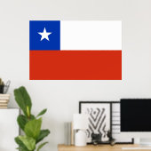 Canvas Print with Flag of Chile ポスター (ホームオフィス)
