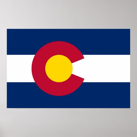 Canvas Print with Flag of Colorado, USA ポスター (正面)