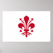 Canvas Print with Flag of Florence, Italy ポスター (正面)