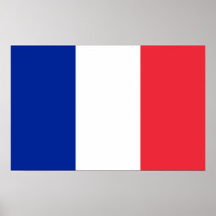 Canvas Print with Flag of France ポスター