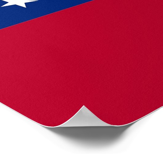 Canvas Print with Flag of Georgia，アメリカ ポスター (角)