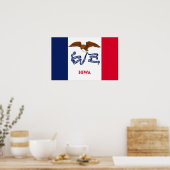 Canvas Print with Flag of Iowa, USA ポスター (キッチン)