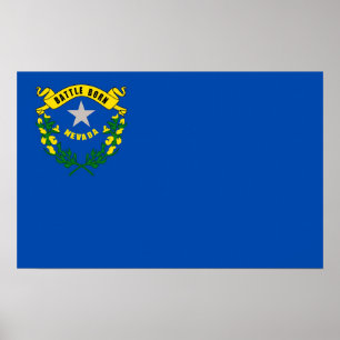 Canvas Print with Flag of Nevada, U.S.A. ポスター