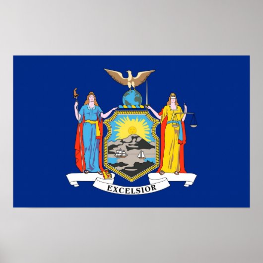 Canvas Print with Flag of New York, USA ポスター (正面)