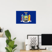 Canvas Print with Flag of New York, USA ポスター (ホームオフィス)