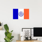 Canvas Print with Flag of New York, USA ポスター (ホームオフィス)