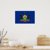 Canvas Print with Flag of Pennsylvania, USA ポスター (キッチン)