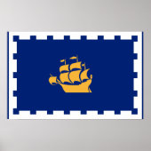 Canvas Print with Flag of Quebec City, Canada ポスター (正面)