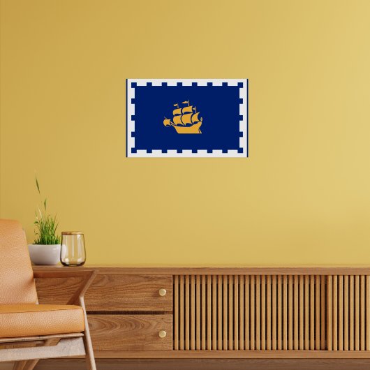 Canvas Print with Flag of Quebec City, Canada ポスター (リビング2)