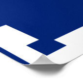 Canvas Print with Flag of Quebec City, Canada ポスター (角)