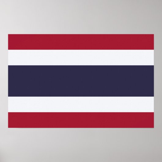 Canvas Print with Flag of Thailand ポスター (正面)