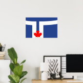 Canvas Print with Flag of Toronto, Canada ポスター (ホームオフィス)