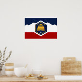 Canvas Print with Flag of Utah, USA ポスター (キッチン)
