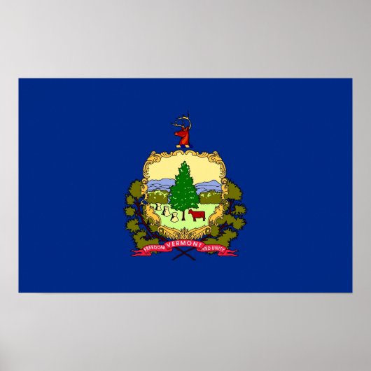 Canvas Print with Flag of Vermont, USA ポスター (正面)