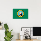 Canvas Print with Flag of Washington, USA ポスター (ホームオフィス)