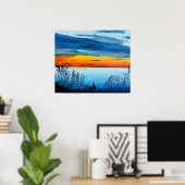 Canvas Print with Sunset ポスター (ホームオフィス)
