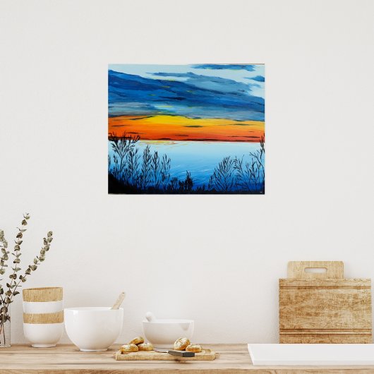 Canvas Print with Sunset ポスター (キッチン)