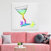 CANVAS PRINTS - バタフライ マティーニ アート キャンバスプリント (インサイチュ (リビング))