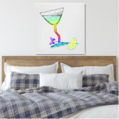 CANVAS PRINTS - バタフライ マティーニ アート キャンバスプリント (インサイチュ (寝室))