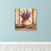 Canvas Prints (Lavender in Vase) キャンバスプリント (インサイチュ (ウッドフロア))