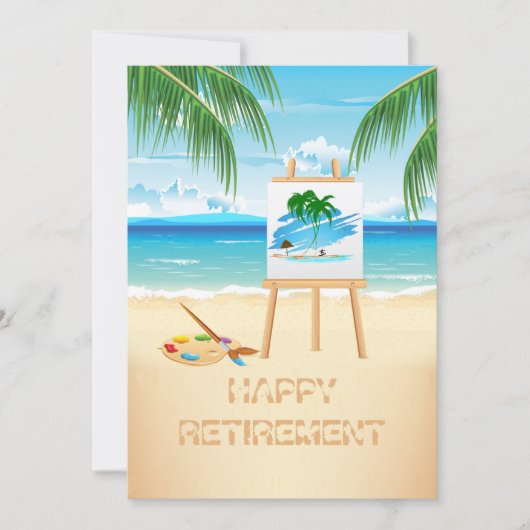 Canvas Retirementで取得パーティの招待状 招待状 (正面)