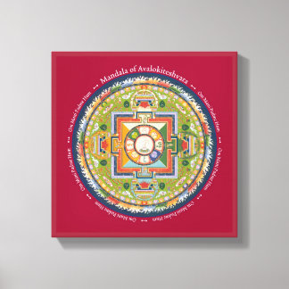 CANVAS SQUARE - Mandala of Chenrezig （慈悲） キャンバスプリント