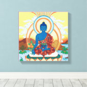 CANVAS SQUARE - Medicine Buddha - Healing Master キャンバスプリント (インサイチュ (ウッドフロア))