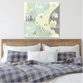 canvas stad grijstinten キャンバスプリント (インサイチュ (寝室))