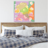 canvas stad huizen oranje キャンバスプリント (インサイチュ (寝室))