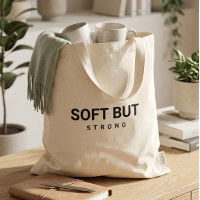 Canvas Tote Bag | 控えめなブラックのタイポグラフィ