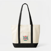 Canvas tote bag with black handles and trim トートバッグ (正面)
