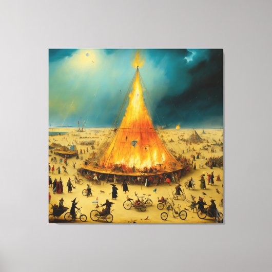 Canvas Visionary Storm at Burning Man キャンバスプリント (正面)