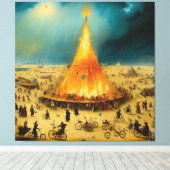 Canvas Visionary Storm at Burning Man キャンバスプリント (インサイチュ (ウッドフロア))