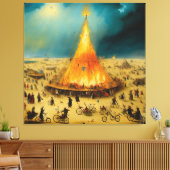 Canvas Visionary Storm at Burning Man キャンバスプリント (インサイチュ (リビング))