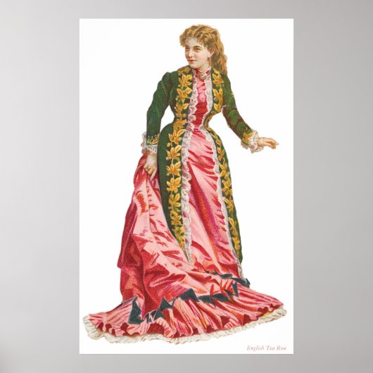 CANVAS WALL ART - ENGLISH TEAバラ – ギフト ポスター (正面)