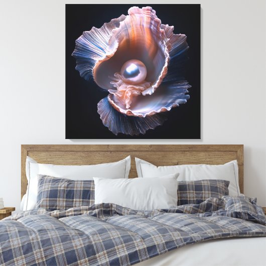 Canvas Wall Art with Shell and Pearl キャンバスプリント (インサイチュ (寝室))