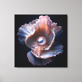 Canvas Wall Art with Shell and Pearl キャンバスプリント