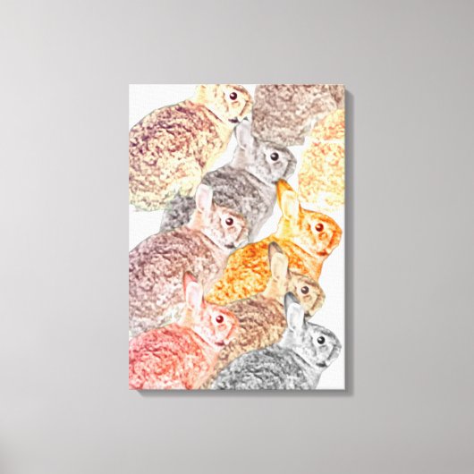 Canvas: Wild about Rabbits  キャンバスプリント (正面)
