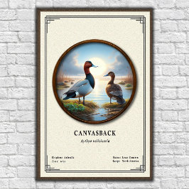Canvasback動物学シリーズ ポスター