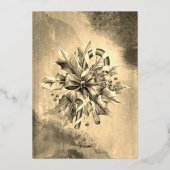 Cany Cane Christmas Holiday Gold Texture 箔招待状 (裏面)