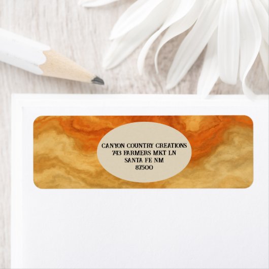 Canyon Colors Natural Earth Tones Custom ラベル (インサイチュ)
